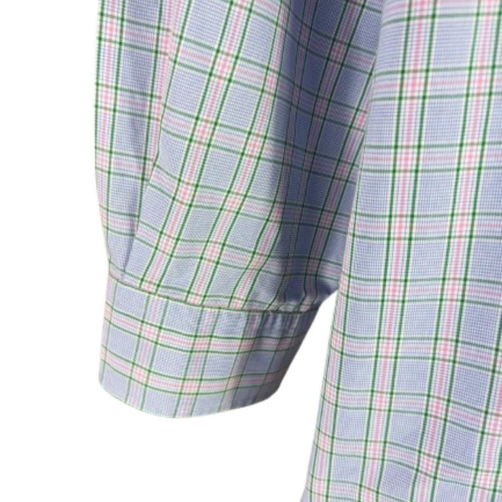 Ralph Lauren Shirt Mens button down Blue Plaid Shirt Logo Size 16.5 - Picture 7 of 9